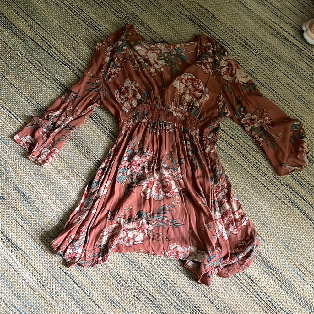 Boho Floral Mini Dress